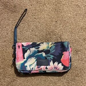 Vera Bradley Floral Wristlet - Pink, Blue, Cream